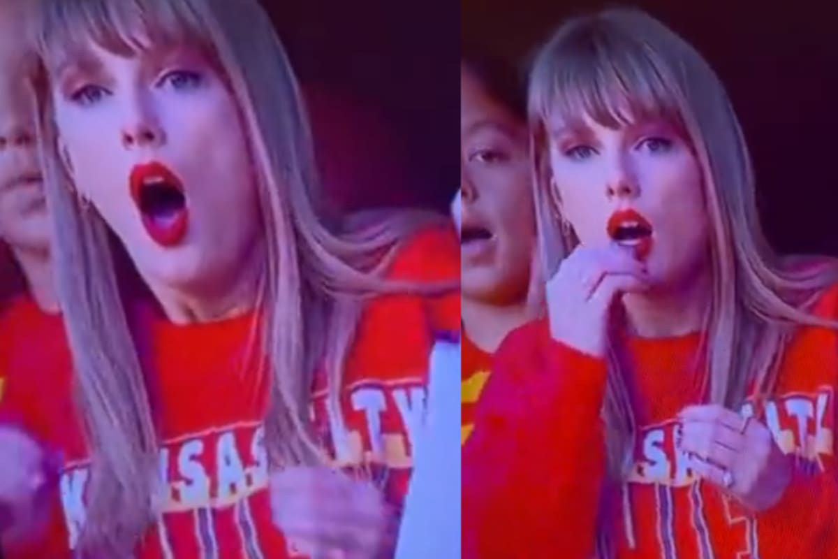 VÍDEO: ¡así reaccionó Taylor Swift al ver una fuerte caída de Travis Kelce en el campo!